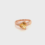 Citrine Gold Plated Silver Ring