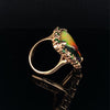 Black Opal Gold Ring