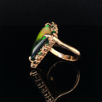 Black Opal Gold Ring