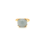 Jade Gold Plated Silver Ring