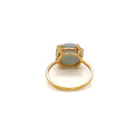 Jade Gold Plated Silver Ring