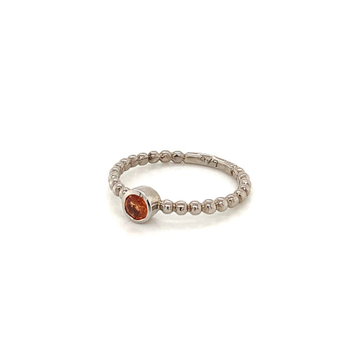 Garnet Silver Ring