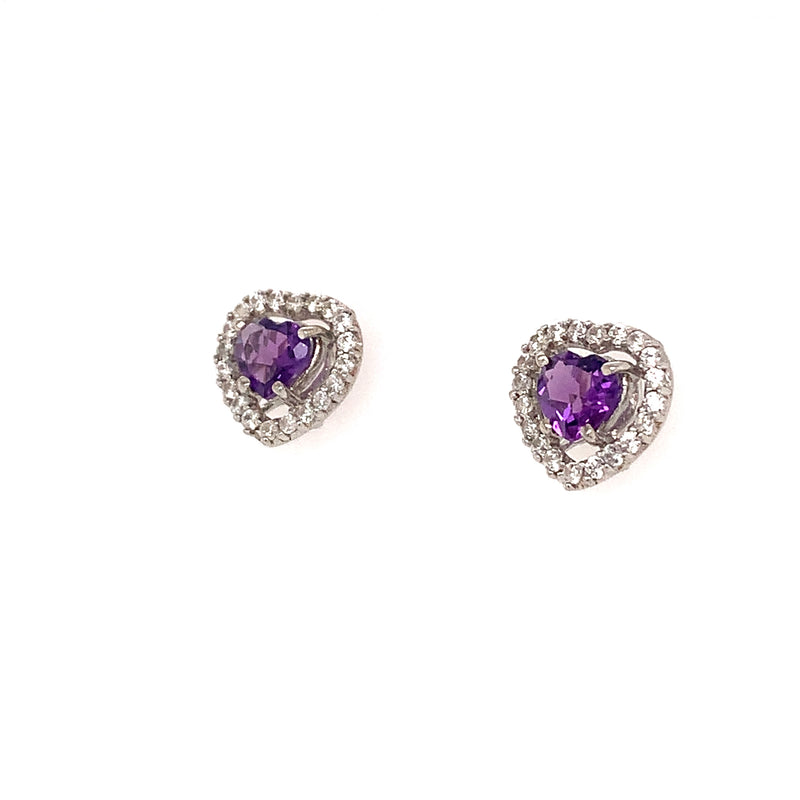 Amethyst Silver Earring