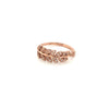 White Zircon Gold Plated Silver Ring