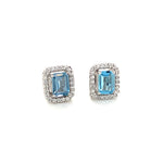 Blue Topaz Silver Earring