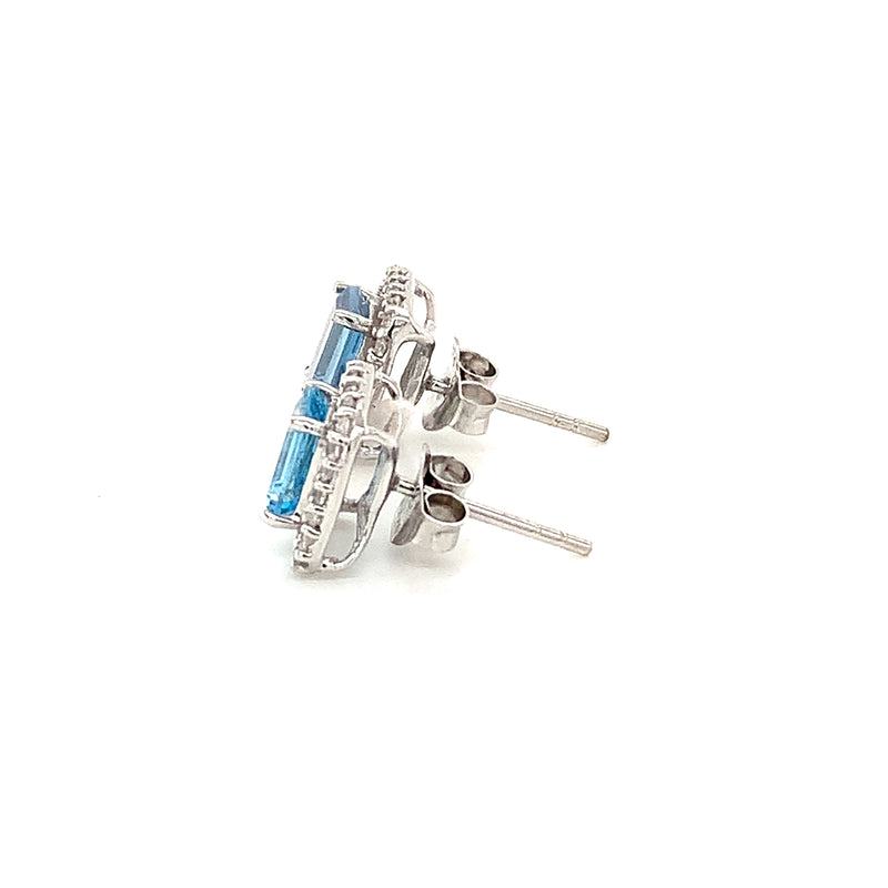 Blue Topaz Silver Earring