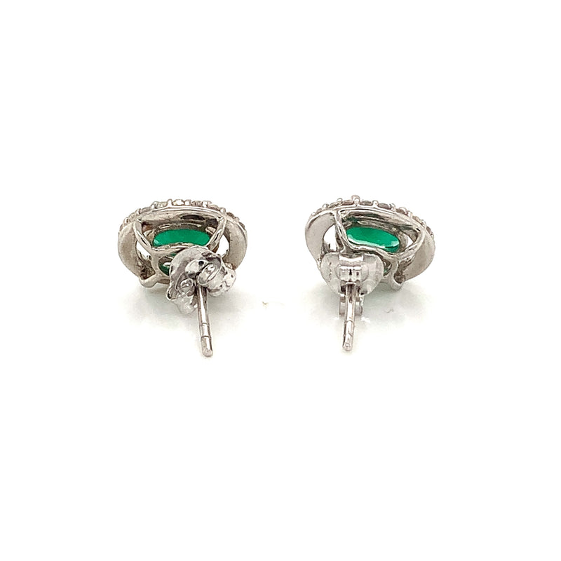 Chrysoprase  Silver Earring