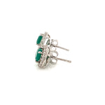 Chrysoprase  Silver Earring