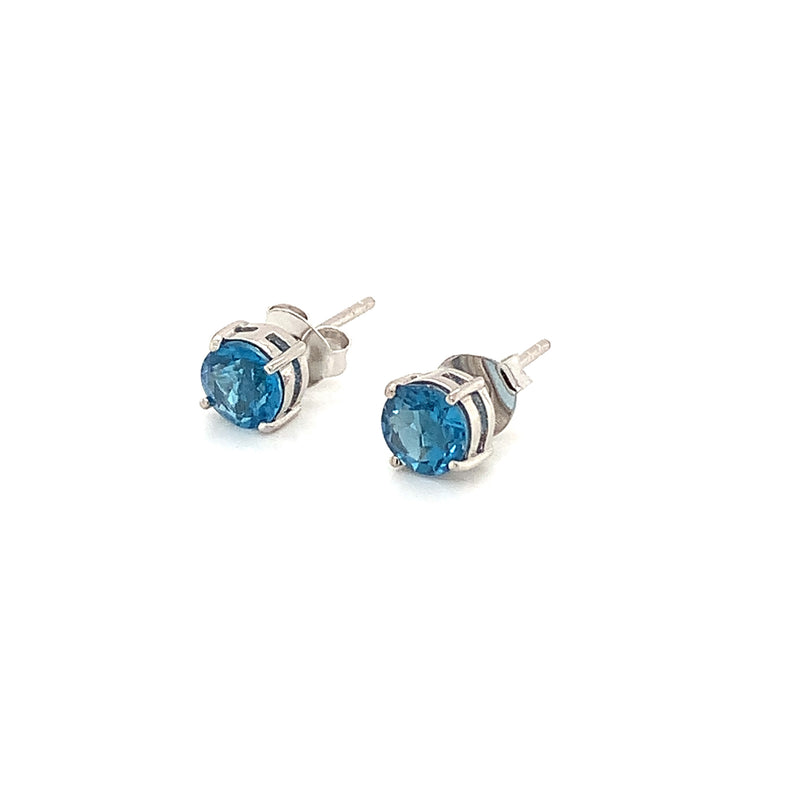 Blue Topaz Silver Earring