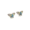 Blue Topaz & Peridot Silver Earring