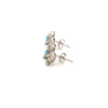 Blue Topaz & Peridot Silver Earring