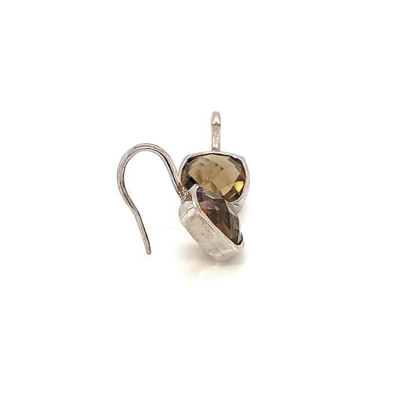 Smoky Quartz Silver Earring