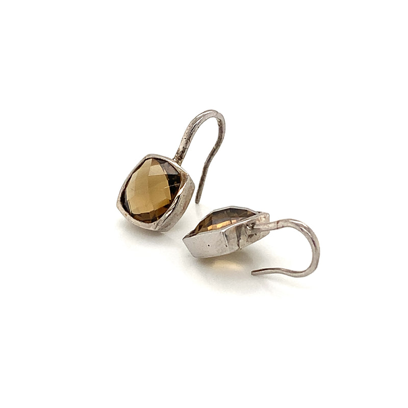 Smoky Quartz Silver Earring