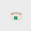 Green Agate Silver Ring