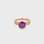 Amethyst Gold Plated Silver Ring