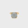 Jade Gold Plated Silver Ring