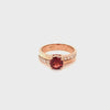 Garnet Gold Plated Silver Ring