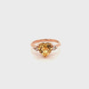 Citrine Gold Plated  Silver Ring