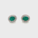 Chrysoprase  Silver Earring