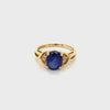 Blue Sapphire Gold Plated Silver Ring