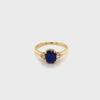 Blue Sapphire Gold Plated Silver Ring