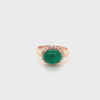 Chrysoprase Gold Plated Silver Ring