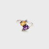 Amethyst & Citrine Silver Ring