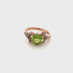 Peridot Gold Plated Silver Ring