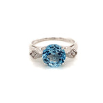 Blue Topaz Silver Ring