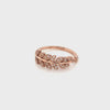 White Zircon Gold Plated Silver Ring