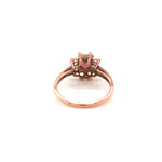 Pink Sapphire Gold Plated Silver Ring