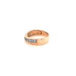 Aquamarine Gold Plated Silver Ring