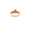 Garnet Gold Plated Silver Ring