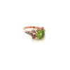 Peridot Gold Plated Silver Ring