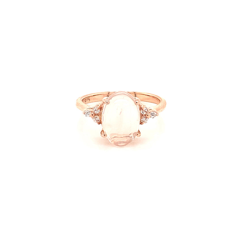 Moonstone Gold Plated Silver Ring