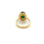 Chrysoprase Gold Plated Silver Ring