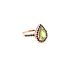 Peridot Gold Plated Silver Ring