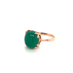 Chrysoprase Gold Plated Silver Ring