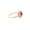 Rhodolite Garnet Gold Plated Silver Ring