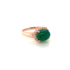 Green Agate Silver Ring