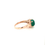 Chrysoprase Gold Plated Silver Ring