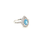 Blue Topaz Silver Ring