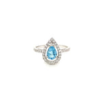 Blue Topaz Silver Ring