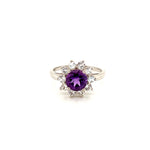 Amethyst Gold Plated Silver Ring