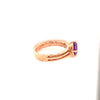 Amethyst Gold Plated Silver Ring