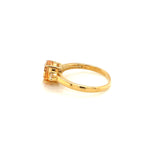 Citrine Gold Plated Silver Ring