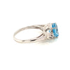 Blue Topaz Silver Ring