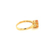 Citrine Gold Plated Silver Ring