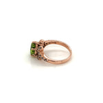 Peridot Gold Plated Silver Ring