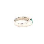 Green Agate Silver Ring